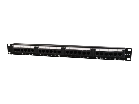 Gembird NPP‑C624CM‑001 – Patch Panel 24 Porturi Cat.6, 1U, 19” [2]