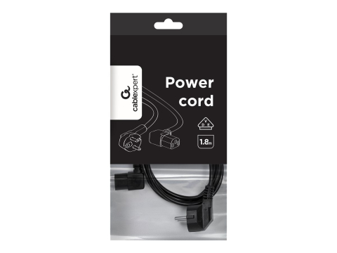 Gembird PC‑186A‑VDE – Cablu Alimentare 230V, C13, 1.8m, 10A [4]