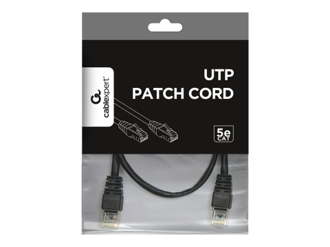 Gembird PP12‑1M/BK – Patchcord RJ45 Cat.5e UTP 1m Negru [1]