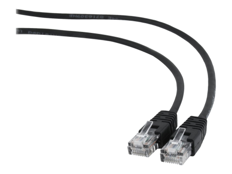Network Accessories - Gembird PP12‑1M/BK – Patchcord RJ45 Cat.5e UTP 1m Negru