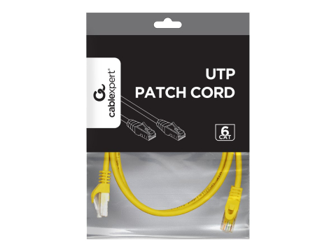 Network & Smart Home - GEMBIRD PP6U‑2M/Y – Patch Cord UTP Cat.6 2m Galben