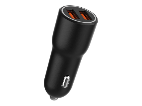 Încărcătoare & Powerbank - Gembird TA‑UC‑A2QC36‑CAR‑01 – Încărcător auto 36W QC 3.0, 2×USB‑A