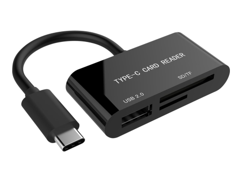 USB & Card Readers - Gembird UHB‑CR3‑02 – Card Reader USB‑C + USB 2.0, SD/microSD, OTG