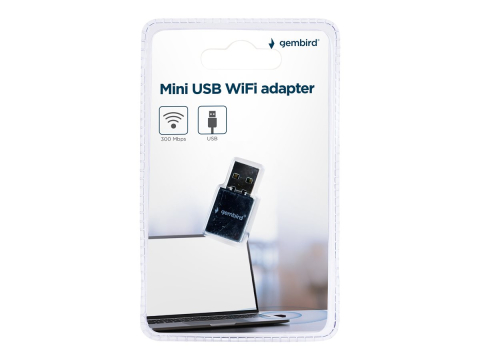 Gembird WNP‑UA300‑01 – Mini USB WiFi 300 Mbps, 2.4GHz, USB 2.0 [1]