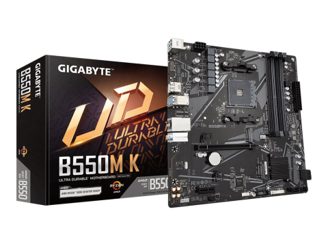 GIGABYTE B550M K – Rear I/O Ports (HDMI, DisplayPort, USB)