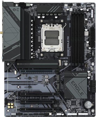 GIGABYTE B650 EAGLE AX AM5 ATX Motherboard Front View [2]