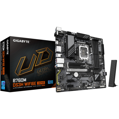 Componente - Gigabyte B760M DS3H WIFI6E GEN5 – DDR5, PCIe 5.0, WiFi 6E