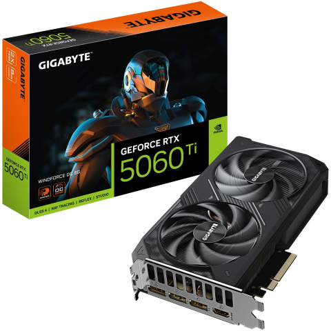 Plăci video - GIGABYTE RTX 5060 Ti WINDFORCE OC – 8GB GDDR7, PCIe 5.0, WINDFORCE