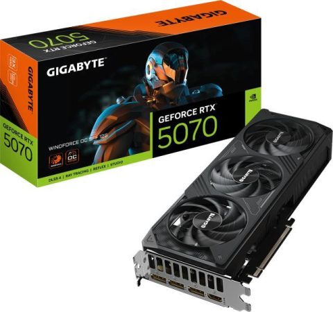 Gaming World - GIGABYTE RTX 5070 WINDFORCE OC – 12GB GDDR7, PCIe 5.0, 3×DP + HDMI