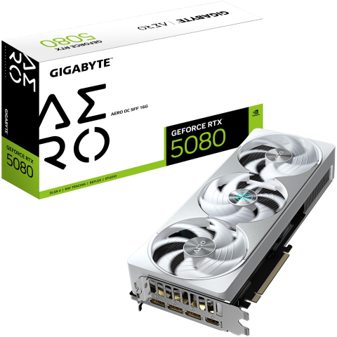 Plăci Video Gaming & Consumer - GIGABYTE GeForce RTX 5080 AERO OC SFF 16GB GDDR7 – Placă Video Gaming