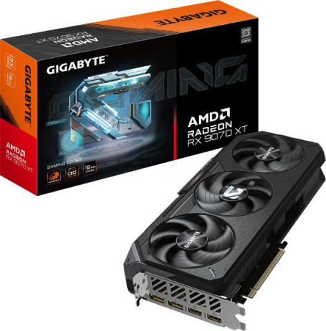 GIGABYTE Radeon RX 9070 XT Gaming OC 16GB Front View