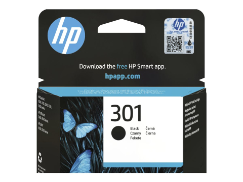 Cerneală & Cap de Printare - HP 301 Black – Cartuș Cerneală Original CH561EE#UUS, 170 pagini