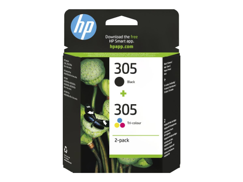Imprimante, Scannere, Consumabile - HP 305 2‑Pack – Cartușe Cerneală Originale 6ZD17AE (Black + Tri‑color)