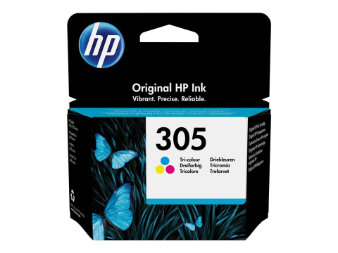 Cerneală & Cap de Printare - HP 305 Tri‑color – Cartuș Cerneală Original 3YM60AE#UUS, 100 pagini