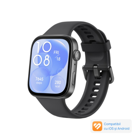 Huawei Watch Fit 3 – AMOLED 1.82", GPS, 100+ sporturi, Black [2]