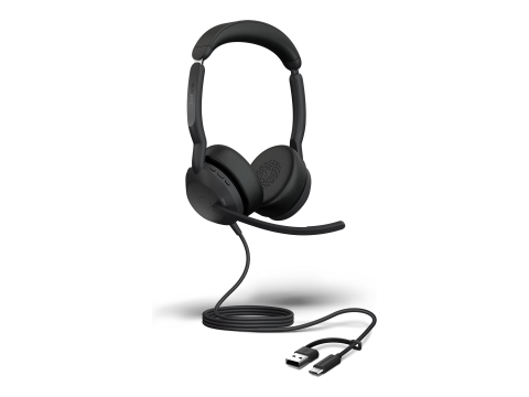 Casti PC - Jabra Evolve2 50 UC Stereo – ANC, USB‑C/USB‑A, 4 Microfoane