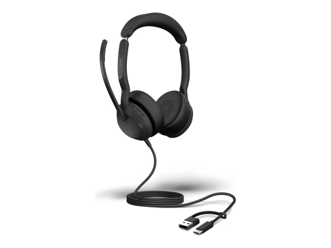 Jabra Evolve2 50 UC Stereo – ANC, USB‑C/USB‑A, 4 Microfoane [1]