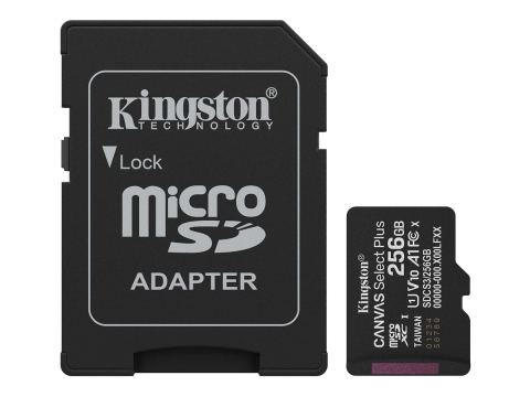 Memorii Flash - KINGSTON 256GB microSDXC Canvas Select Plus Gen3 150MB/s A1 Card + Adapter