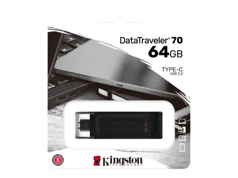 Kingston DataTraveler 70 64GB – USB‑C 3.2 Gen1 (DT70/64GB) [3]