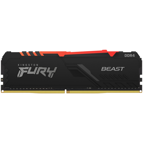 Memorii - Kingston FURY Beast RGB 16GB DDR4 3200MHz CL16 – KF432C16BB12A/16