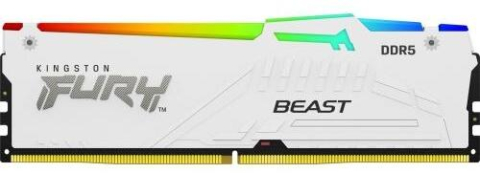 Memorii - Kingston FURY Beast RGB 16GB DDR5 6000MHz CL36 – White – KF560C36BWE2A‑16