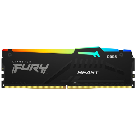 Memorii - Kingston FURY Beast RGB 8GB DDR5 5200MHz CL40 – KF552C40BBA‑8