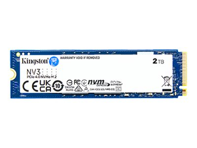 SSD Interne - Kingston NV3 2TB NVMe – PCIe 4.0, 6000MB/s, M.2 2280 (SNV3S/2000G)