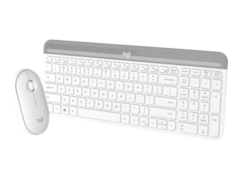 Logitech MK470, Kit Tastatură + Mouse Wireless, Slim, US INTL, Alb [8]