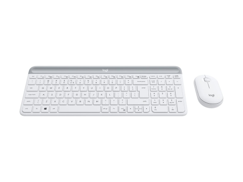 Logitech MK470, Kit Tastatură + Mouse Wireless, Slim, US INTL, Alb [1]