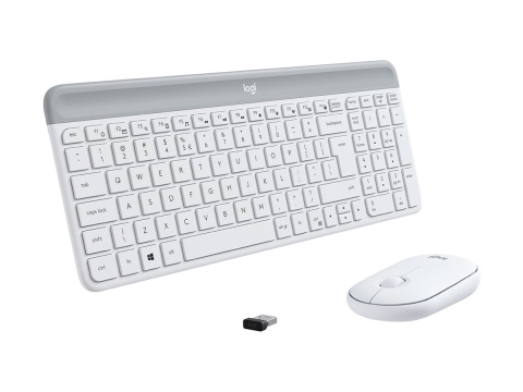 Logitech MK470, Kit Tastatură + Mouse Wireless, Slim, US INTL, Alb [4]