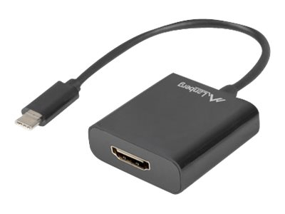 Lanberg AD‑UC‑HD‑01 – Adaptor USB‑C la HDMI, 4K, 15 cm, Negru [1]