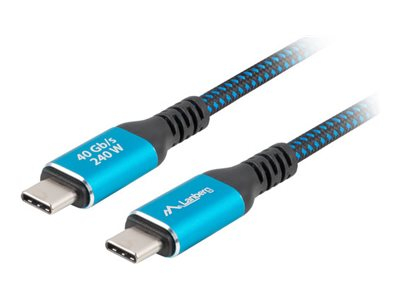 Periferice & Accesorii - Lanberg CA‑CMCM‑45CU‑0015‑BK – Cablu USB‑C USB4, 1.5m, 240W, 8K60Hz