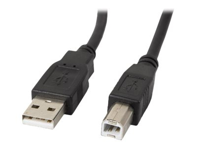 Cabluri si accesorii - Lanberg CA‑USBA‑11CC‑0010‑BK – Cablu USB 2.0 AM‑BM 1 m cu ferită