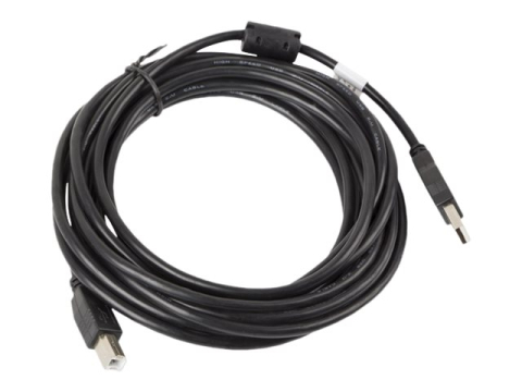 Cabluri Usb & Thunderbolt - Lanberg CA‑USBA‑11CC‑0050‑BK – Cablu USB 2.0 AM‑BM 5 m cu ferită