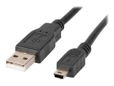 Cabluri Usb & Thunderbolt - Lanberg CA‑USBK‑10CC‑0018‑BK – Cablu USB 2.0 Mini‑USB B 1.8m Negru