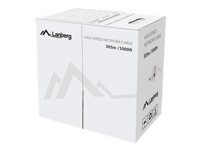 Network & Smart Home - Lanberg Cat.6 U/UTP, Cupru Solid, 305 m, AWG24, PVC, Fca, LCU6-12CU-0305-S