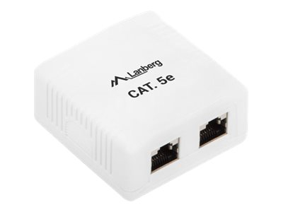 Server, Storage &  UPS - Lanberg OS5‑0002‑W – Doză Date FTP 2 Porturi RJ45 Cat.5E
