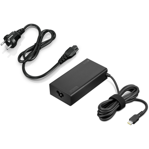 Acesorii - Lenovo GX21V43585 – Adaptor USB‑C 100W, EU, Negru