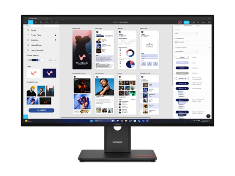 Monitoare Business - Lenovo ThinkVision T32UD‑40 31.5" 4K IPS, USB‑C 100W, HDR10, EPEAT Gold