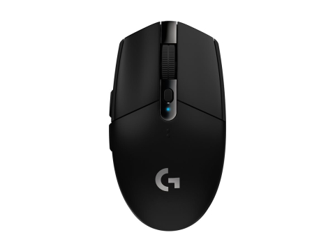 Logitech G305 LIGHTSPEED Wireless Gaming Mouse Black Front View [2]