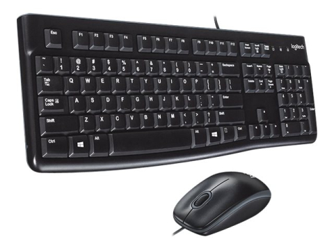 Logitech MK120 – Tastatură + Mouse USB, US International, Spill‑Resistant [1]