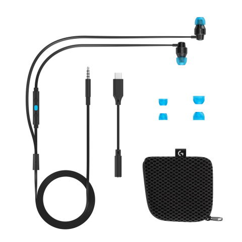 Logitech G G333 – Earphones In‑Ear Gaming cu Mic, 3.5 mm + USB‑C [3]