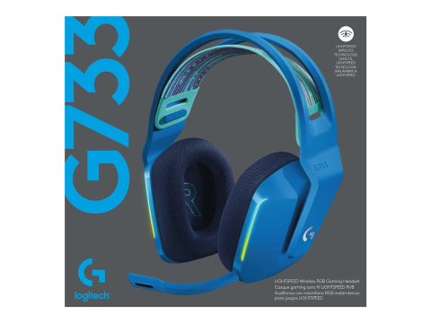 LOGITECH G G733 LIGHTSPEED Wireless RGB Gaming Headset Headset full size 2.4 GHz wireless blue [11]