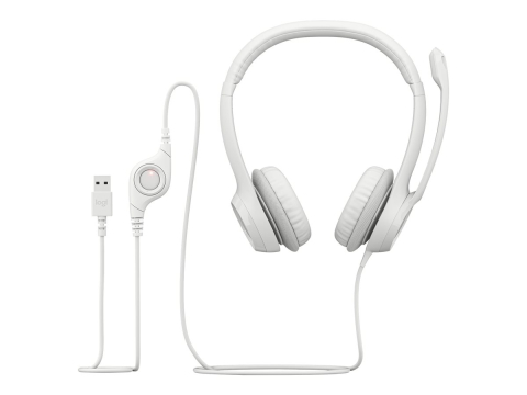 Căști Gaming & Consumer - Logitech H390, Headset USB-A, On-Ear, Off-White