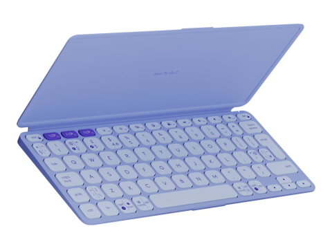 Tastaturi wireless - Logitech Keys‑To‑Go 2 Lilac – Tastatură Wireless Ultra‑Portabilă, Bluetooth LE, US Intl