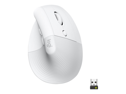 Mouse Ergonimice - Logitech Lift Vertical – Mouse Ergonomic Wireless, 4000 DPI, Off‑White
