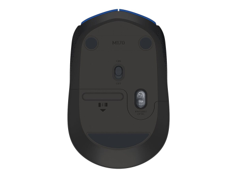 Logitech M171 – Mouse Wireless 2.4 GHz, Ambidextru, Black/Blue [2]