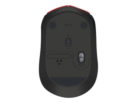 Logitech M171 – Mouse Wireless 2.4 GHz, Ambidextru, Black/Red [2]