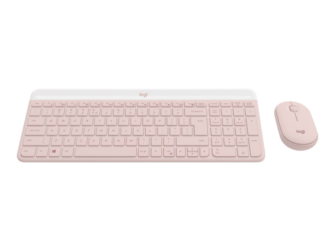 Logitech MK470 Slim Combo ROSE – Tastatură + Mouse Wireless 2.4 GHz, US Intl [1]
