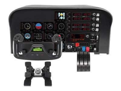 Gamepad-uri & Joystick-uri - Logitech Multi Panel – Autopilot Flight Simulator, LED, USB, PC